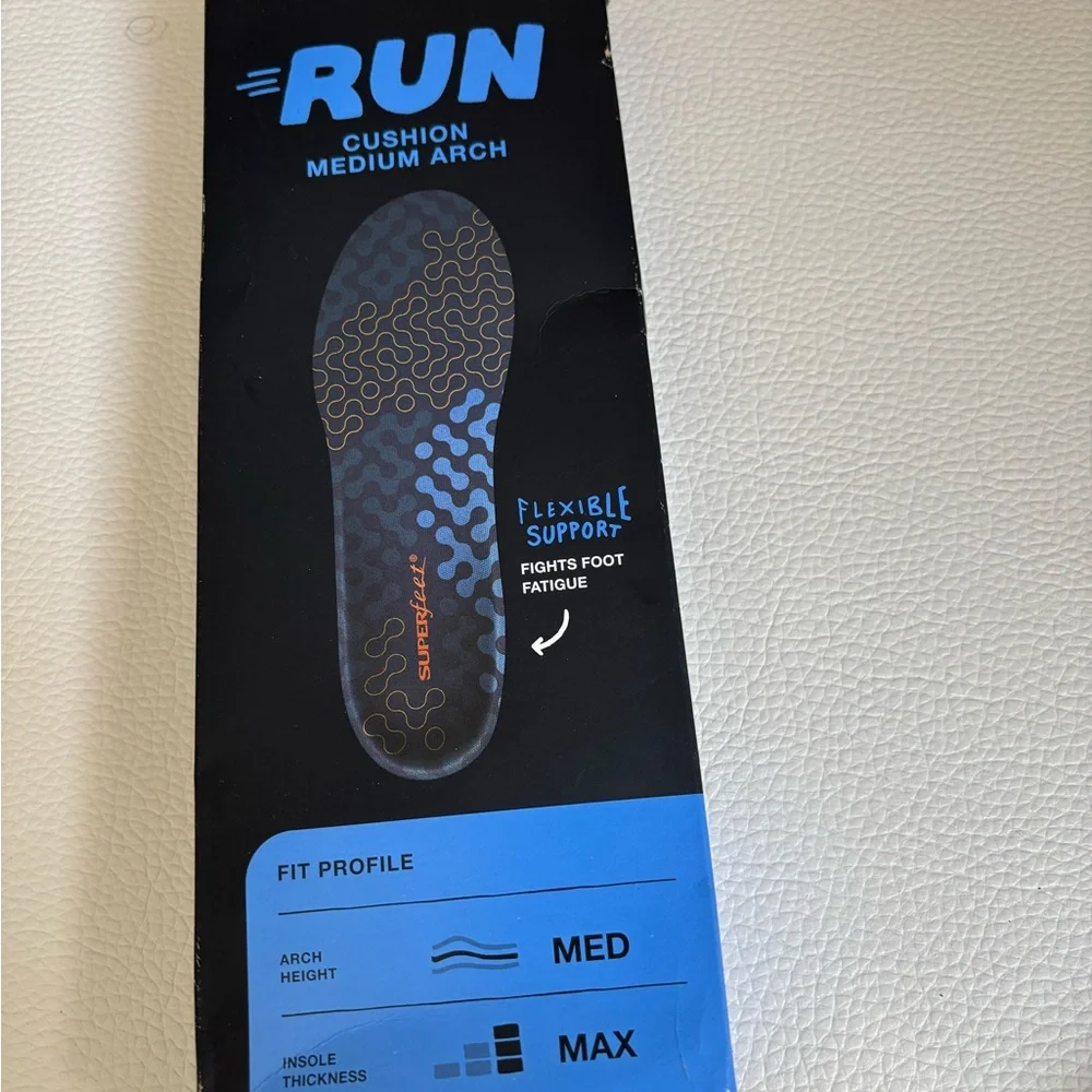 Cushion Medium Arch Insoles - Black/Blue - Picture 2 of 4